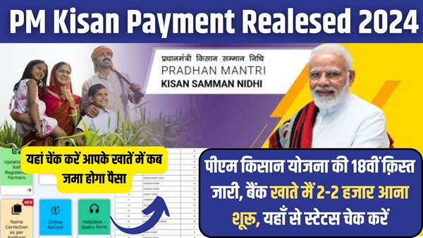 PM Kisan Payment Realesed