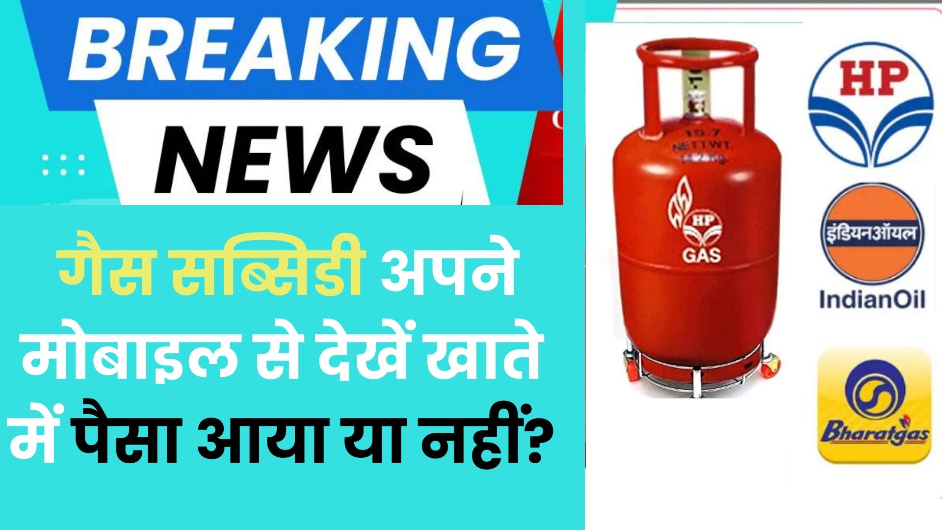 Gas Subsidy Kaise Check kare