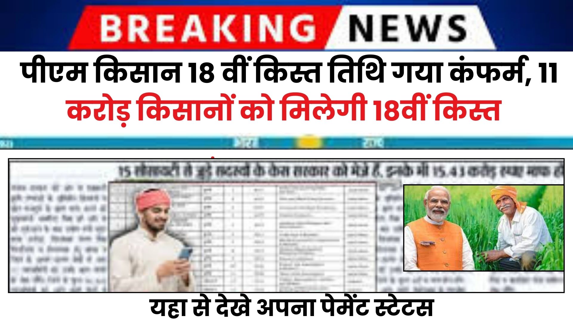 Pm kisan 18 vi kist kab aayegi 