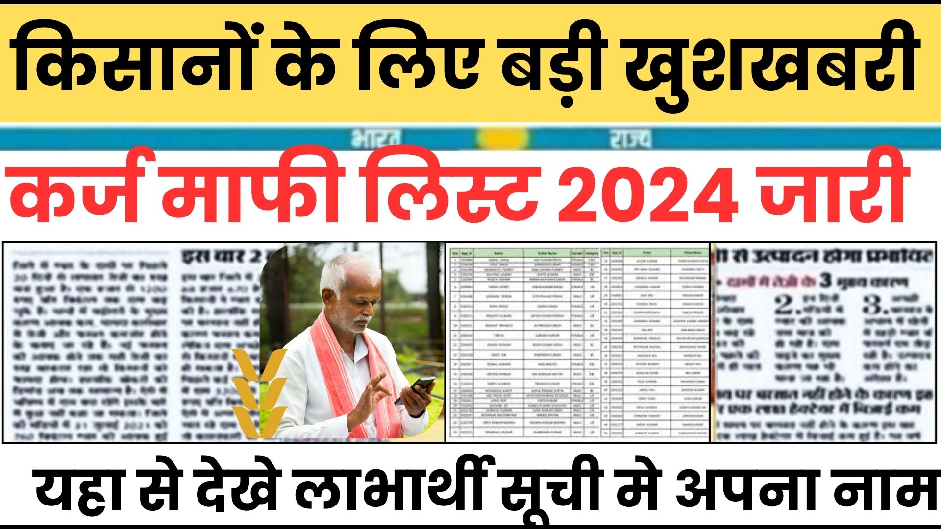 Kisan Karj Mafi List 2024